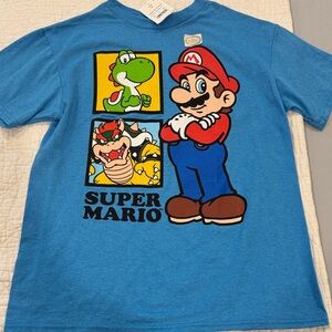 Nintendo Super Mario Blue Kids T-Shirt. New with Tags, size M.